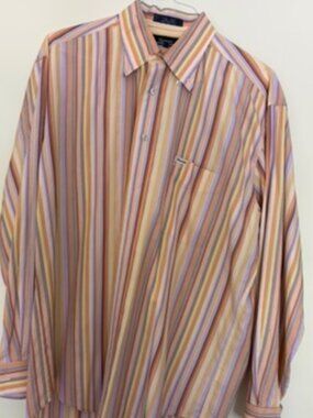 Facconable button-down shirt, striped, size L